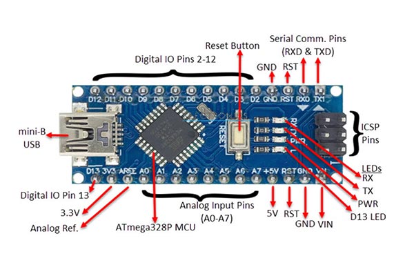 شماتیک آردوینو نانو 
