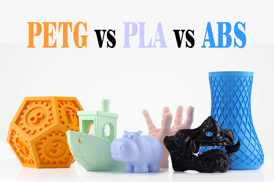 بررسی تفاوت فیلامنت petg و abs و pla