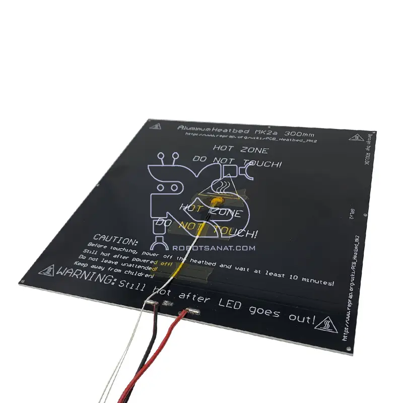 هیت بد آلومینیومی MK2A با ابعاد30cm*30cm با سیم و سنسور